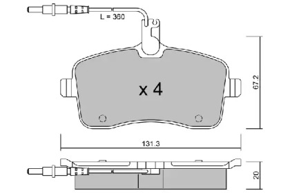 Комплект тормозных колодок (AISIN: BPPE-1009)